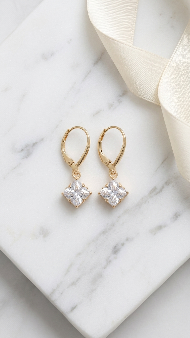 Luna Spark Crystal Drop Earrings