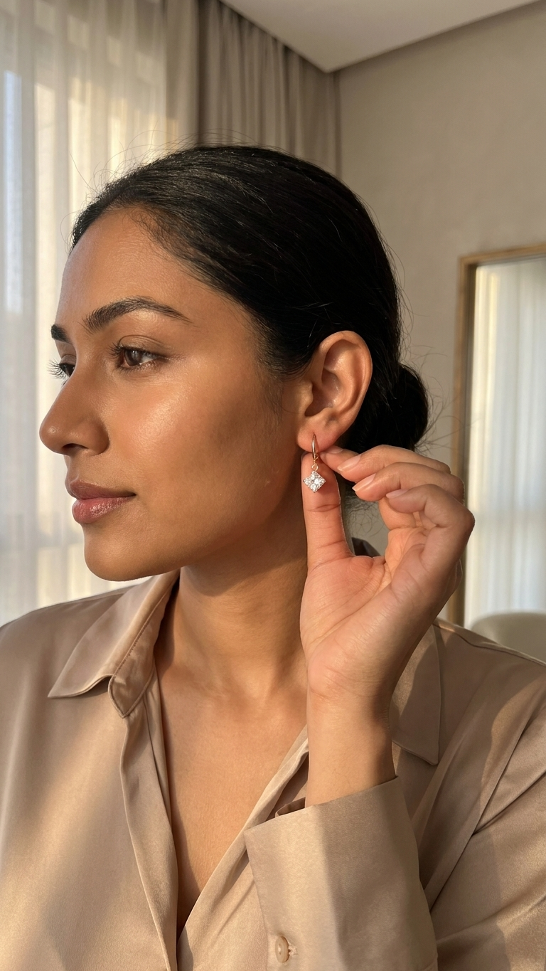 Luna Spark Crystal Drop Earrings