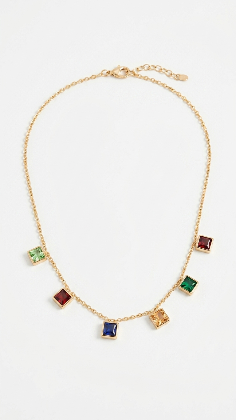 Aurora Rainbow Charm Necklace