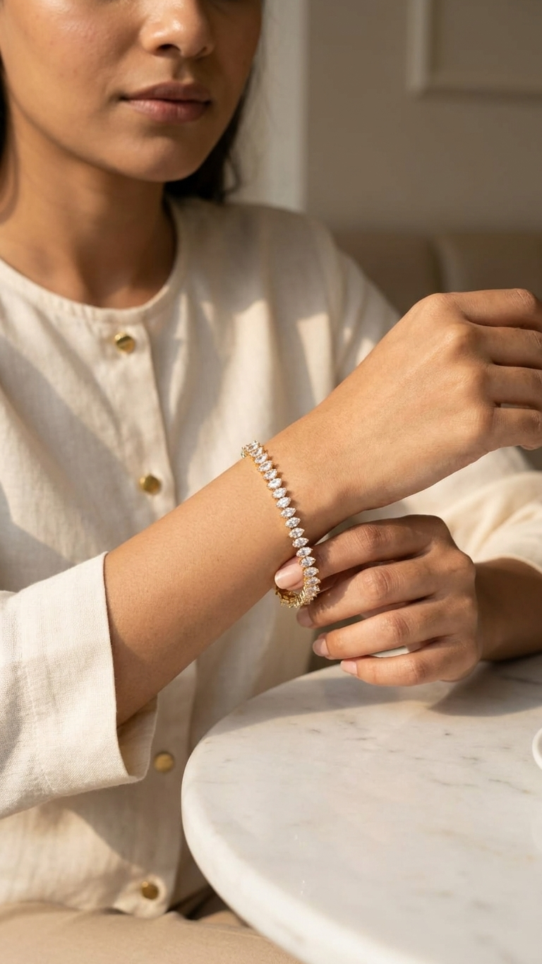 Celeste Pear-Cut Tennis Bracelet