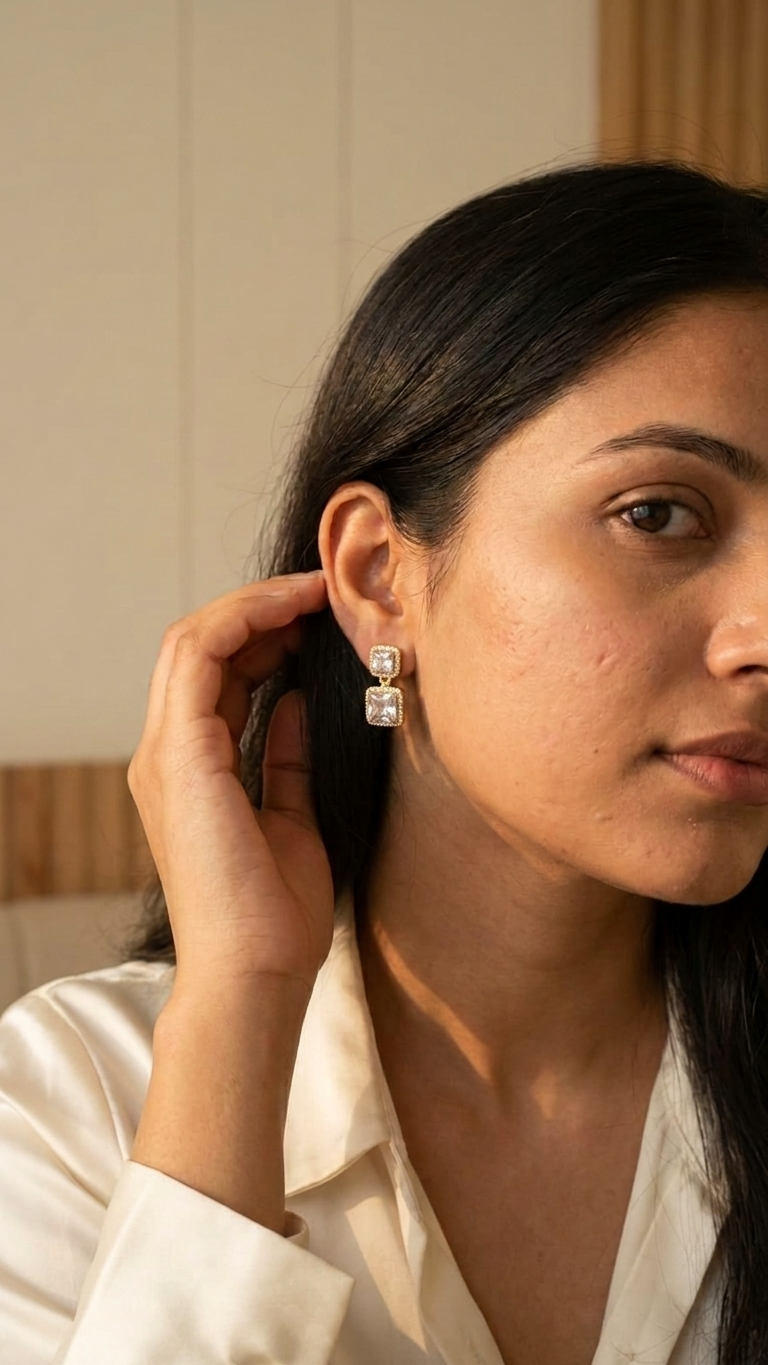Regal Princess Crystal Drop Earrings