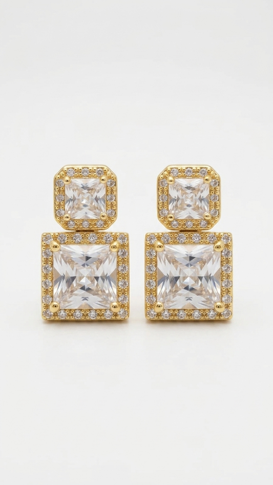 Regal Princess Crystal Drop Earrings