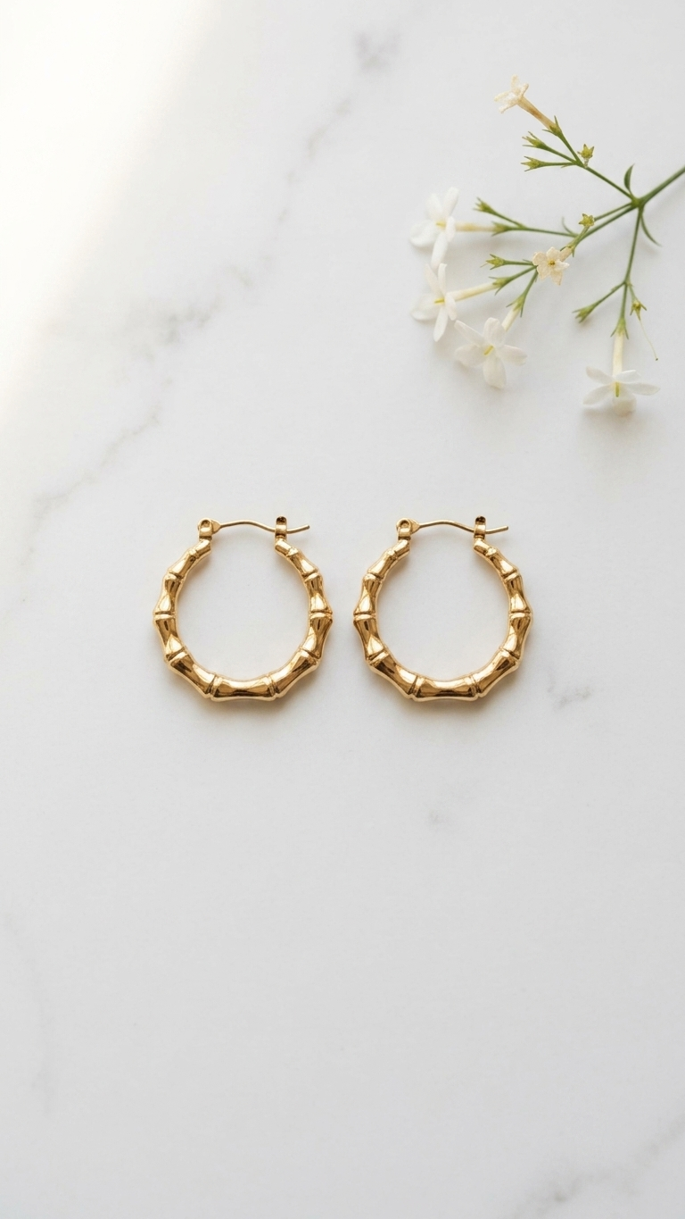 Bamboo Luxe Hoop Earrings