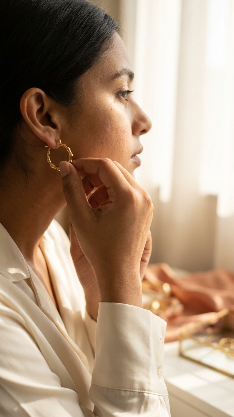 Bamboo Luxe Hoop Earrings