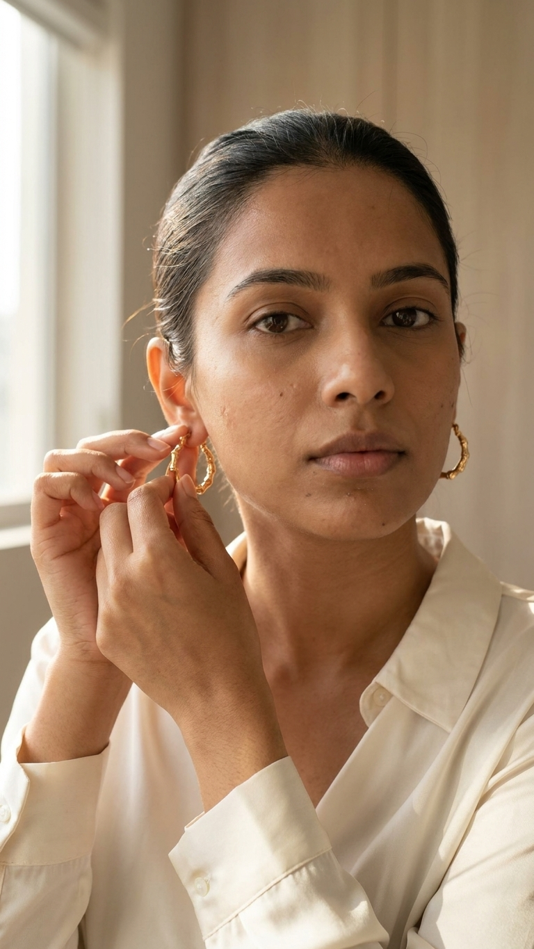 Bamboo Luxe Hoop Earrings