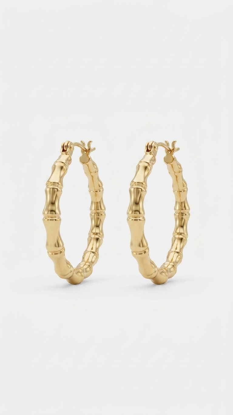 Bamboo Luxe Hoop Earrings