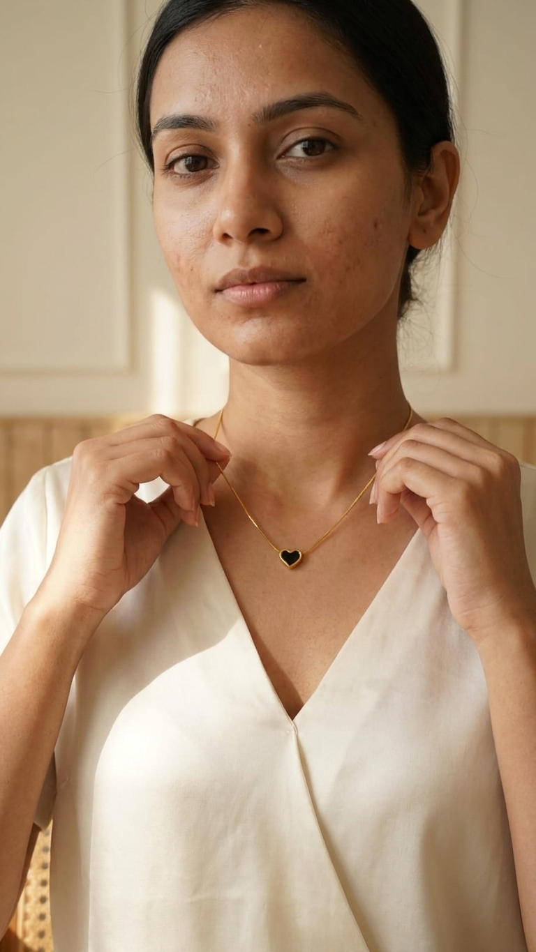 Noir Heart Pendant Necklace