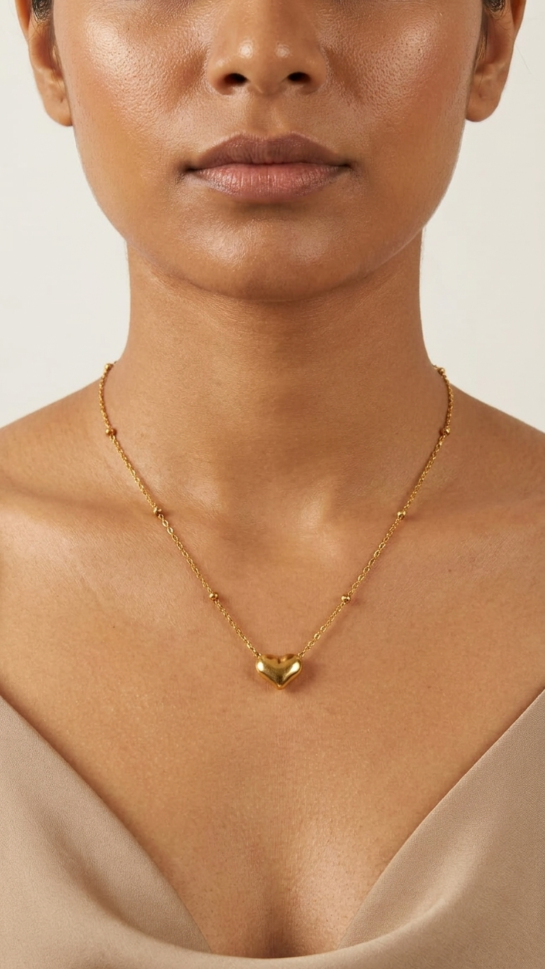Amour Heart Pendant Necklace