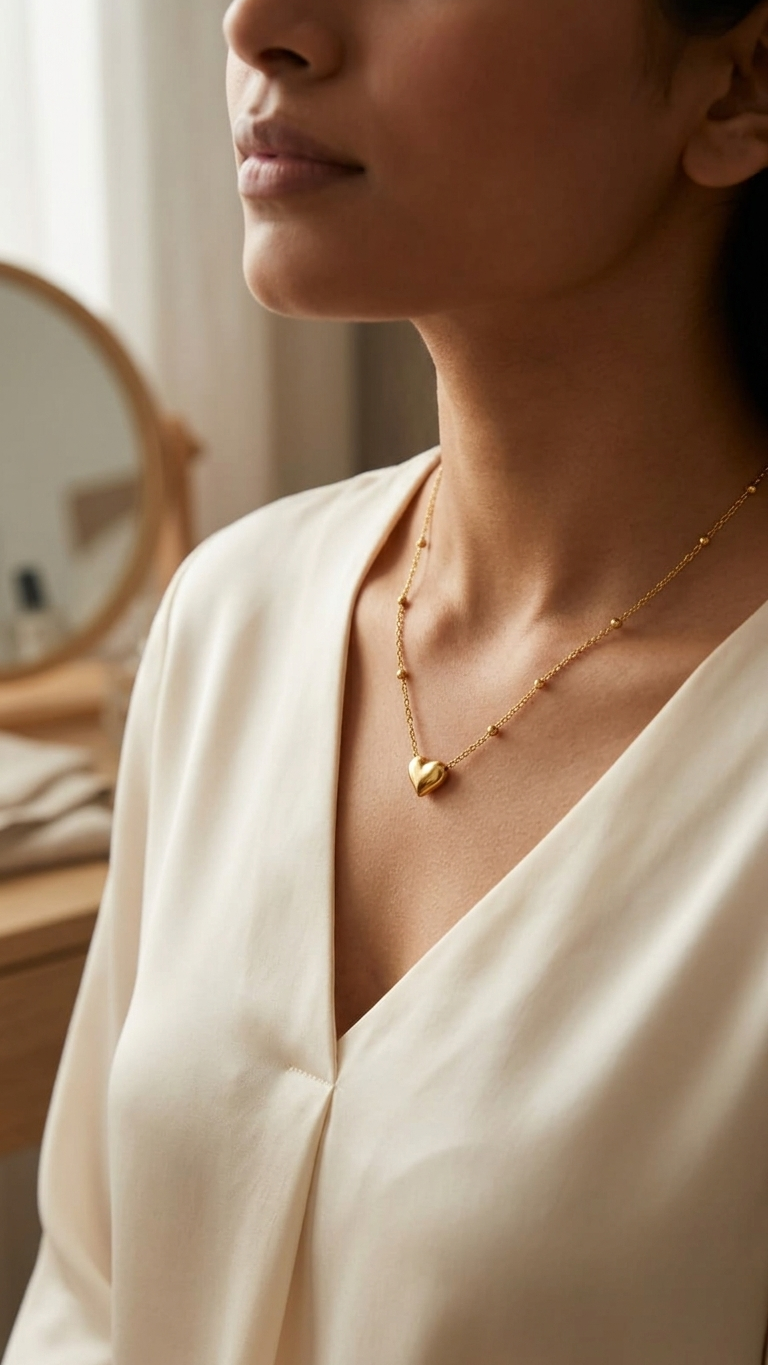 Amour Heart Pendant Necklace