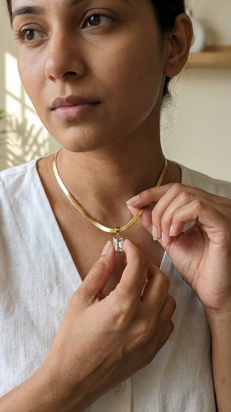 Celeste Crystal Pendant Necklace