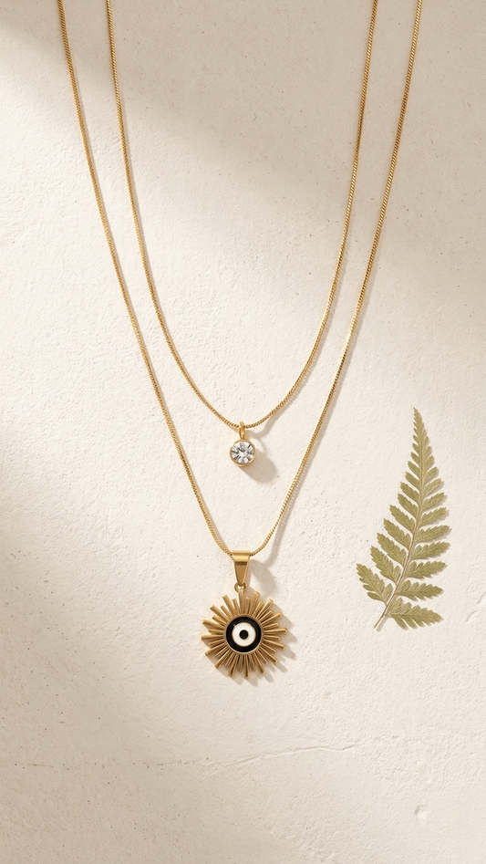 Celestial Evil Eye Layered Necklace