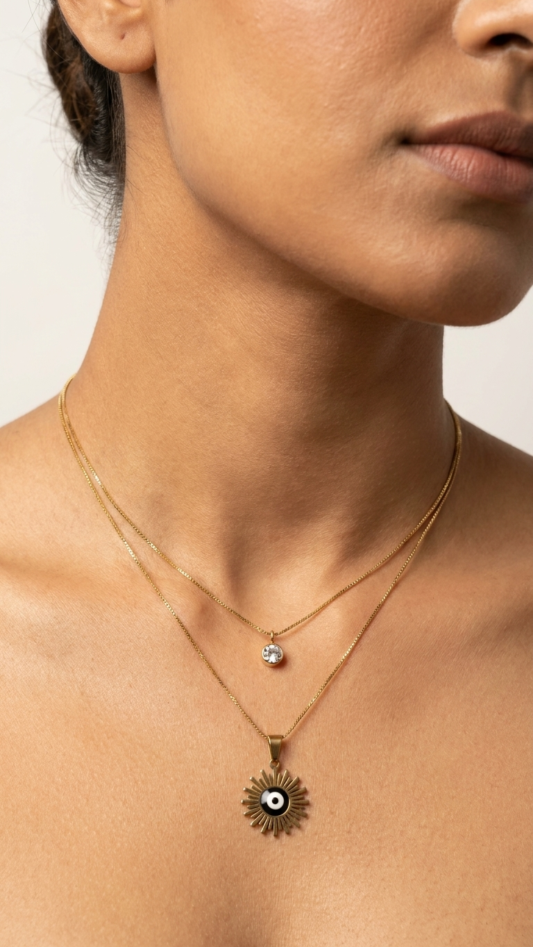 Celestial Evil Eye Layered Necklace
