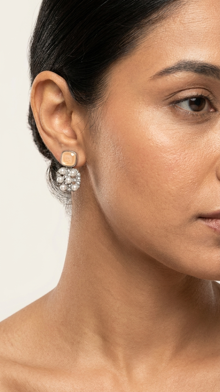 Celeste Pearl Statement Earrings
