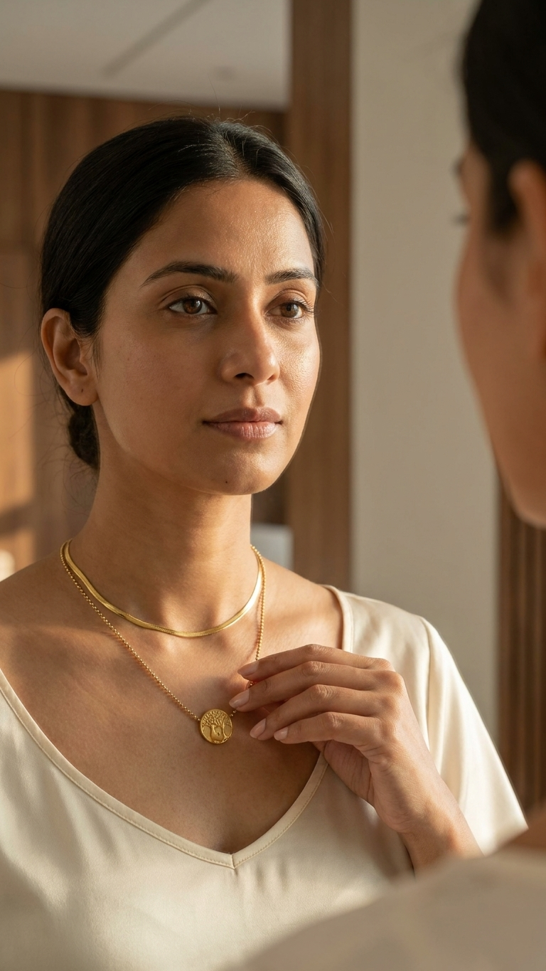 Tree of Life Layered Gold Necklace