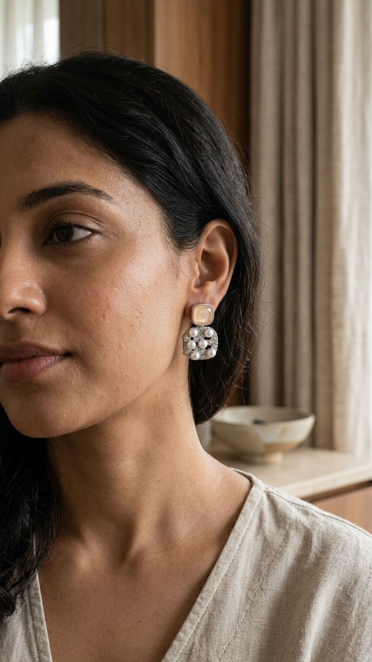 Celeste Pearl Statement Earrings