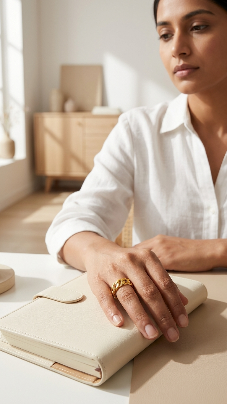 Bold Chain Link Gold Ring