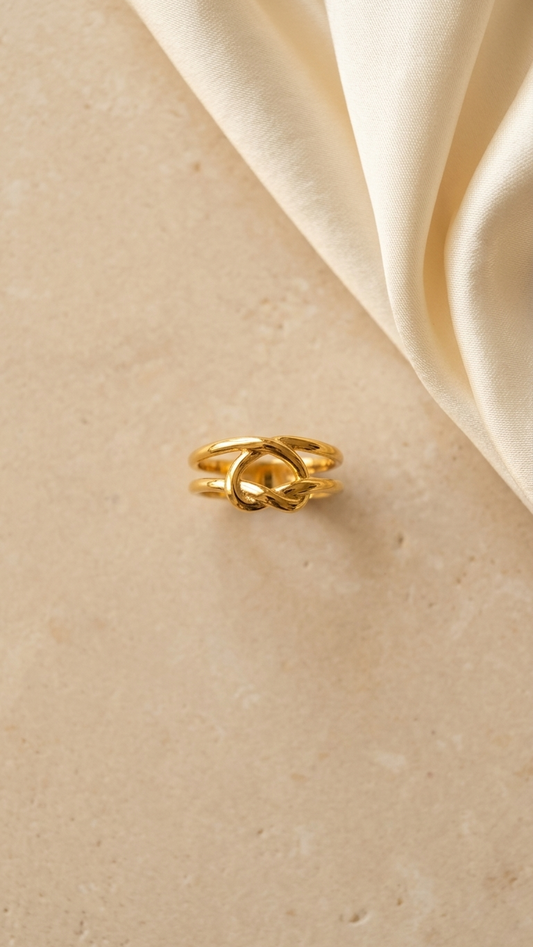 Golden Knot Ring