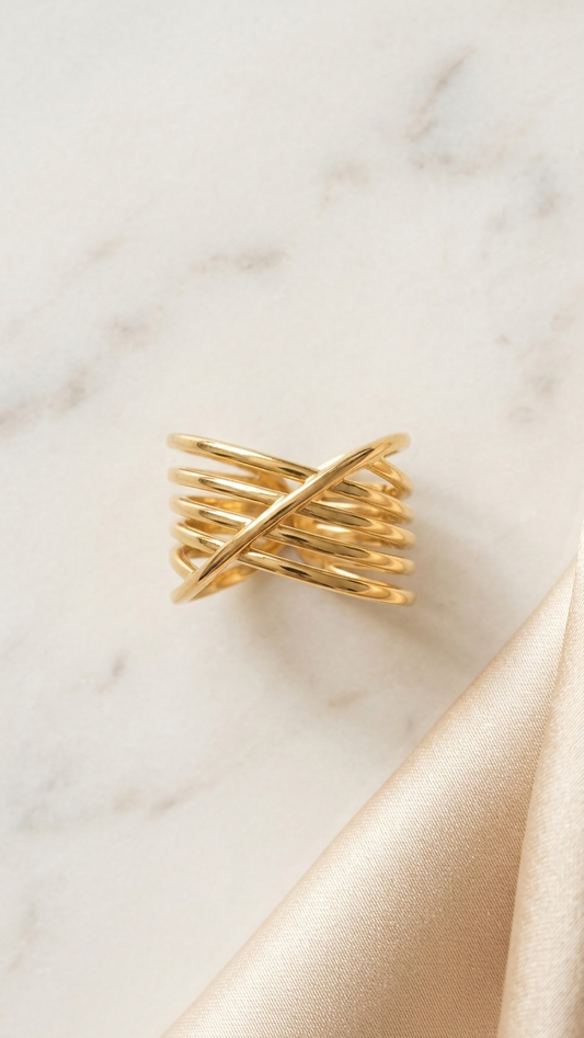 Luxe Criss-Cross Multi-Layer Ring