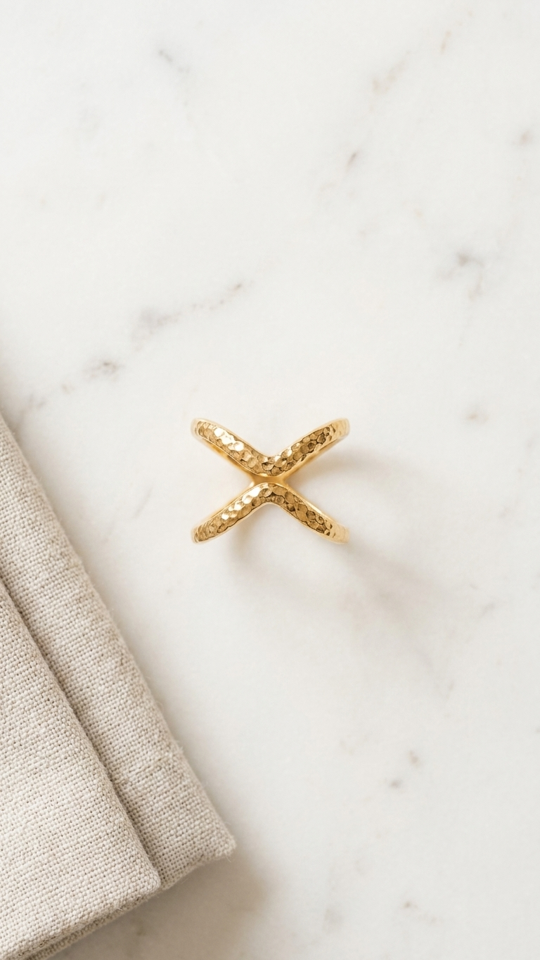 Golden Infinity Twist Ring