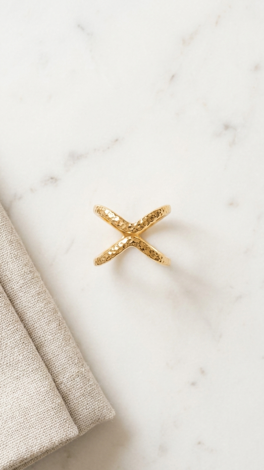 Golden Infinity Twist Ring
