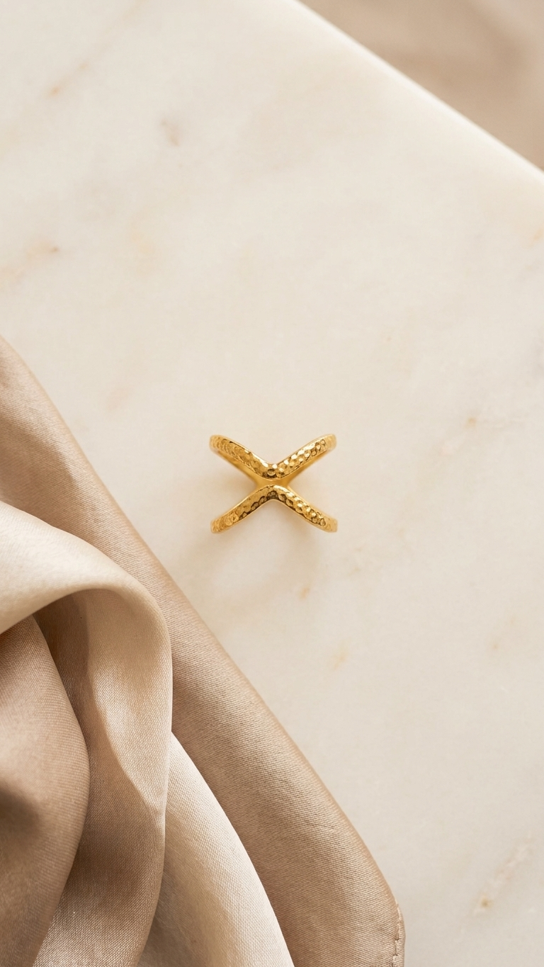 Golden Infinity Twist Ring