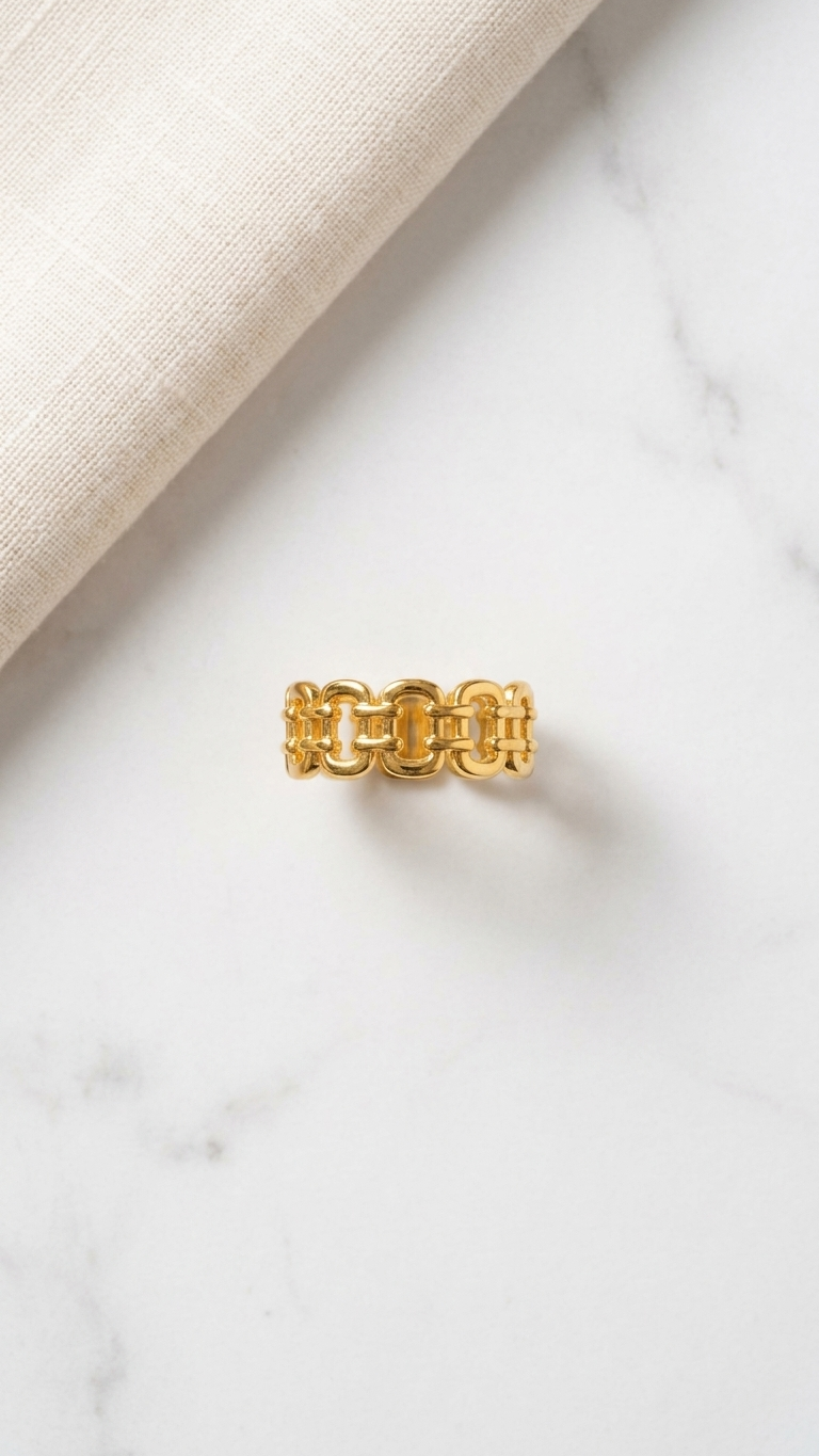 Luxe Chain Link Adjustable Ring