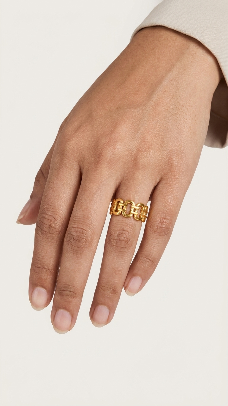 Luxe Chain Link Adjustable Ring