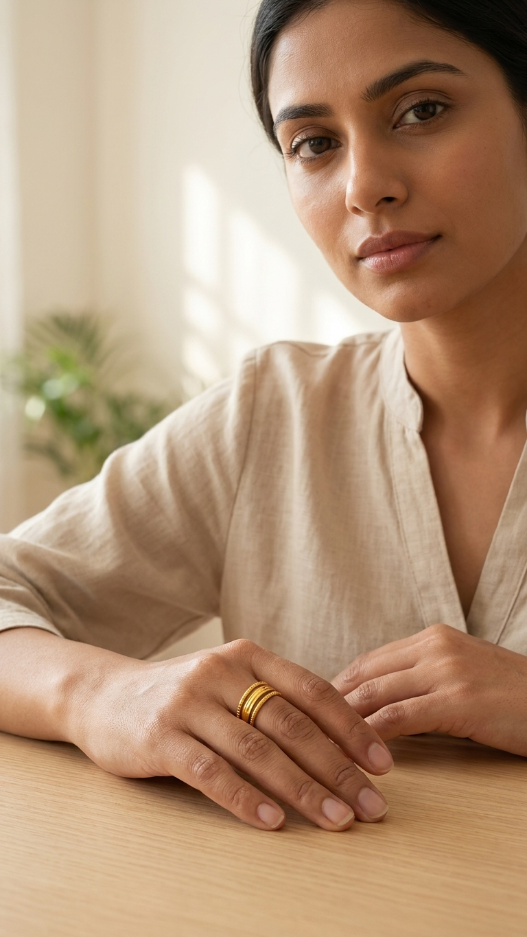 Luxe Layered Gold Band Ring