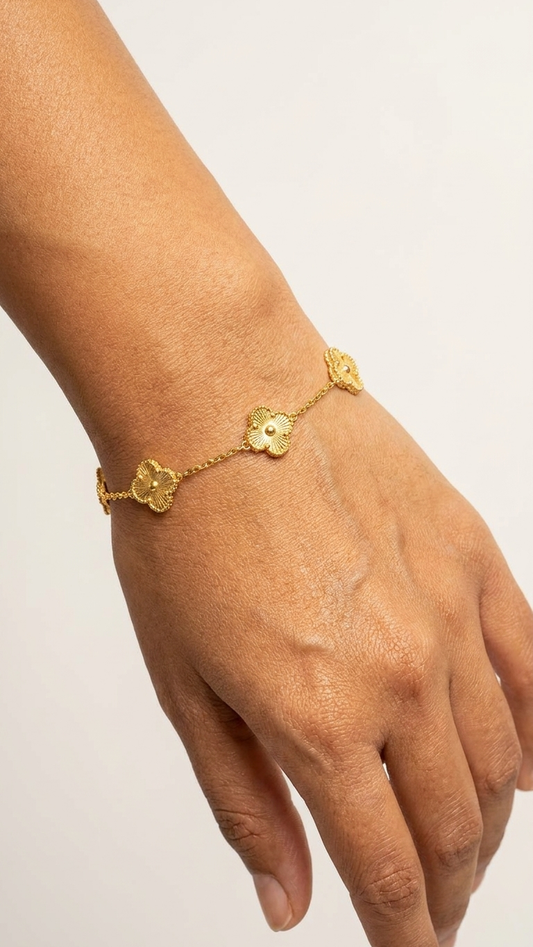 Golden Blossom Charm Bracelet