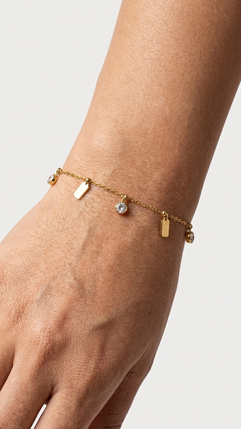 Celeste Crystal Charm Bracelet