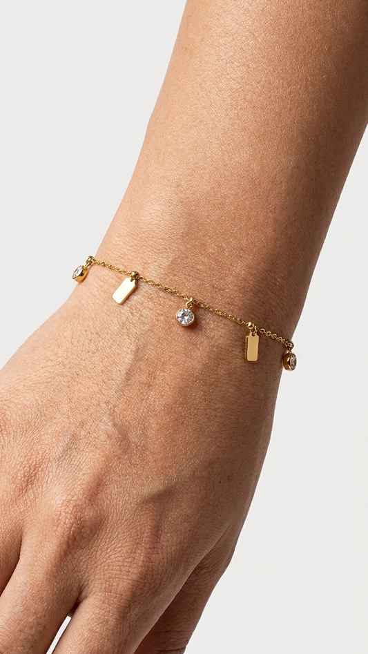 Celeste Crystal Charm Bracelet