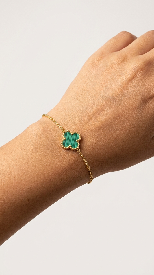 Emerald Clover Bracelet
