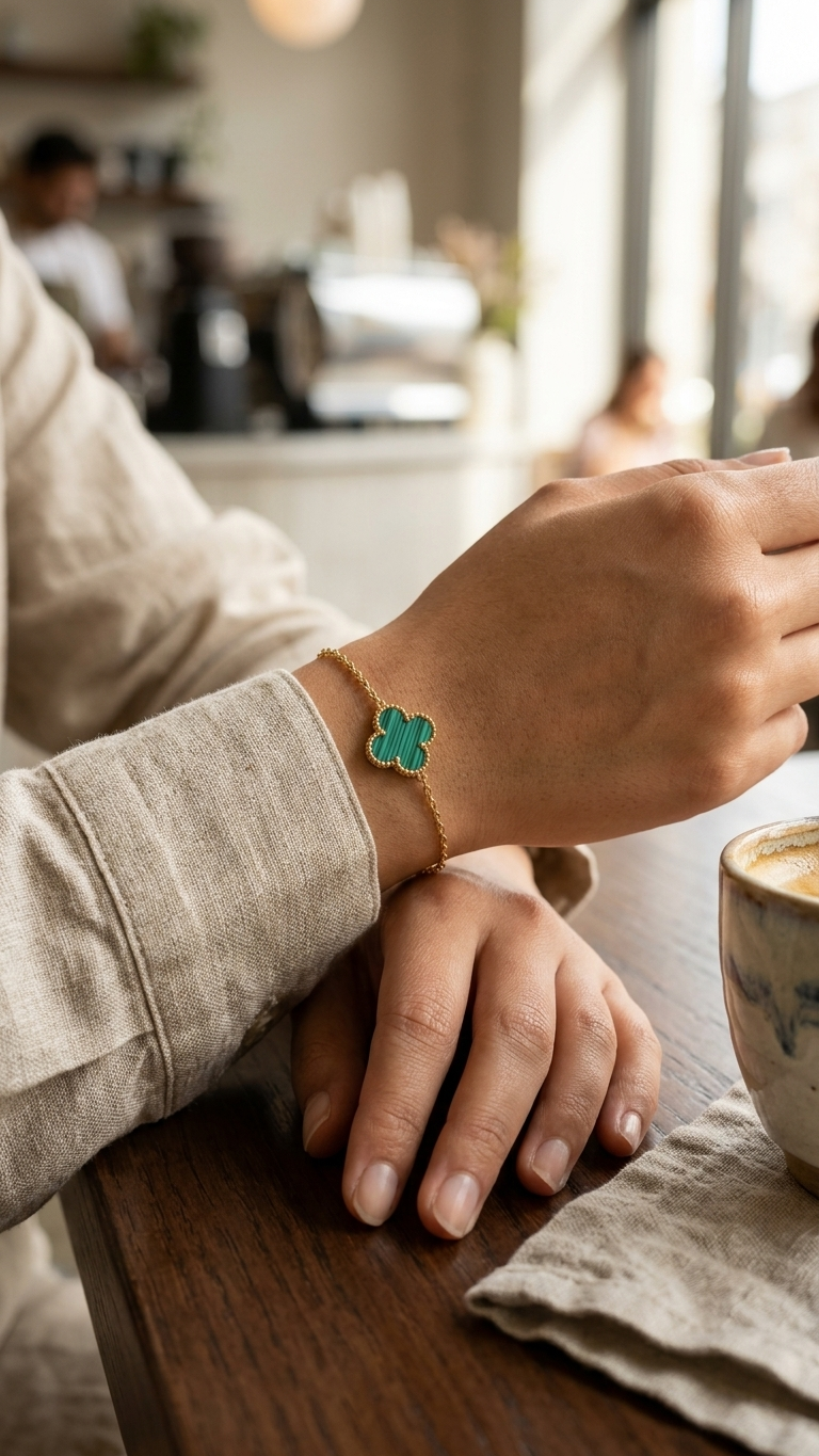 Emerald Clover Bracelet