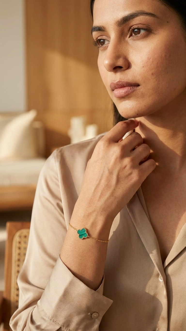 Emerald Clover Bracelet