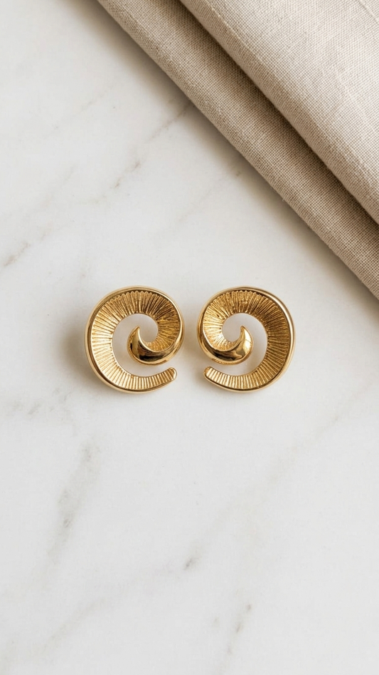 Aurora Spiral Stud Earrings