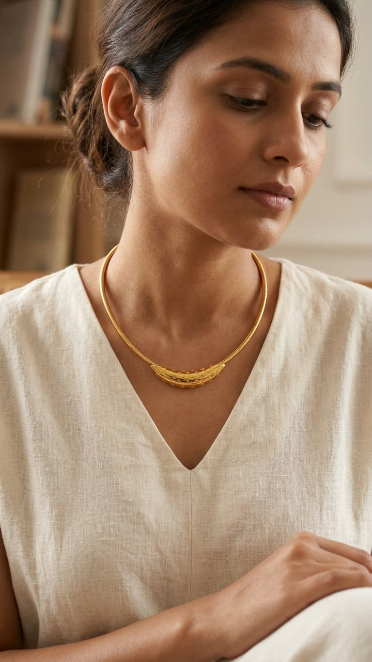 Luna Luxe Gold Collar Necklace